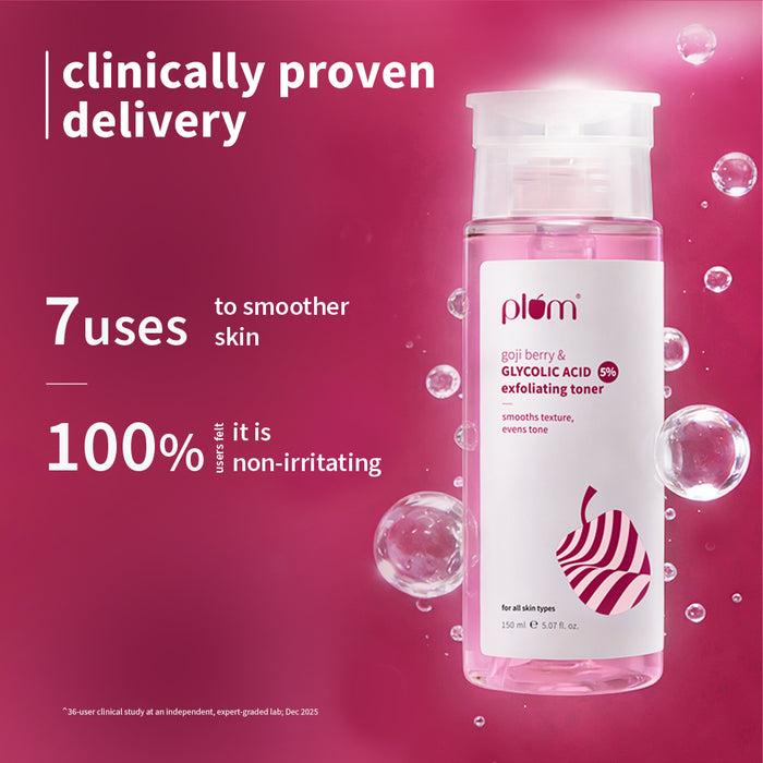 Plum Goji Berry & 5% Glycolic Acid Exfoliating Toner