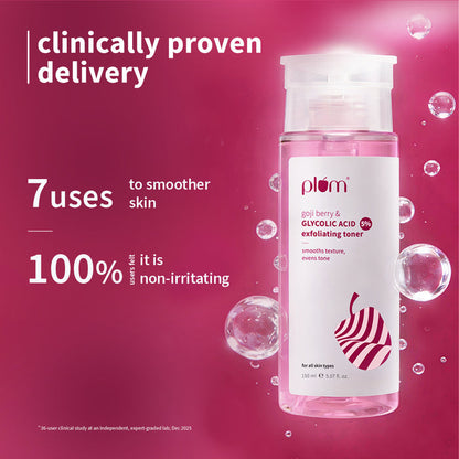Plum Goji Berry & 5% Glycolic Acid Exfoliating Toner