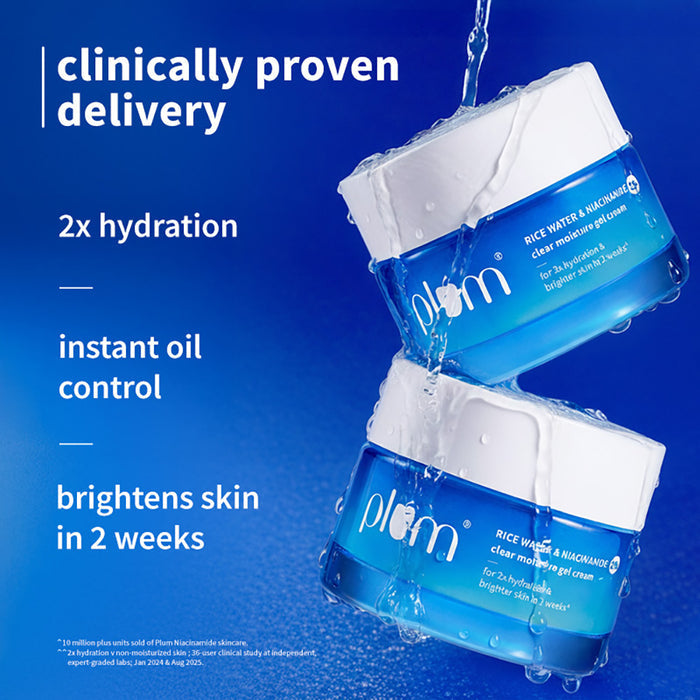 Plum 2% Niacinamide & Rice Water Brightening Gel Moisturizer