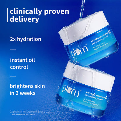 Plum 2% Niacinamide & Rice Water Brightening Gel Moisturizer