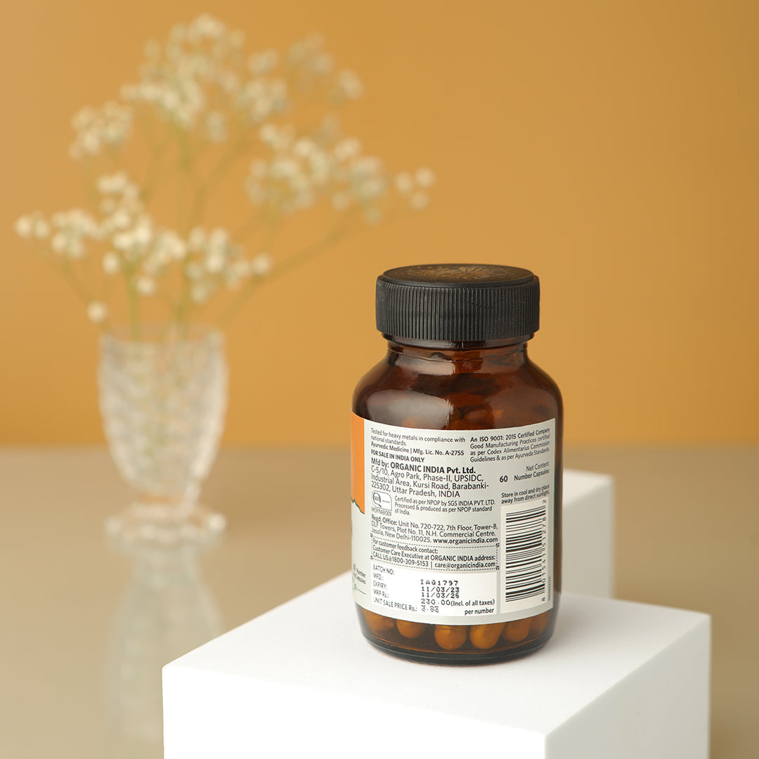 Organic India Cinnamon Capsule bottle of 60 capsules X 2 - PUSHMYCART