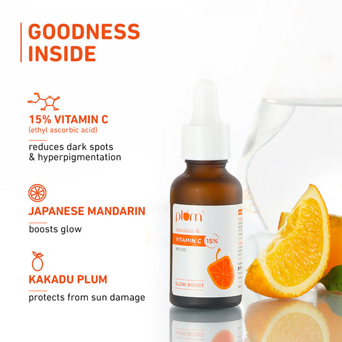 Plum 15% Vitamin C & Mandarin Glow Boost Serum