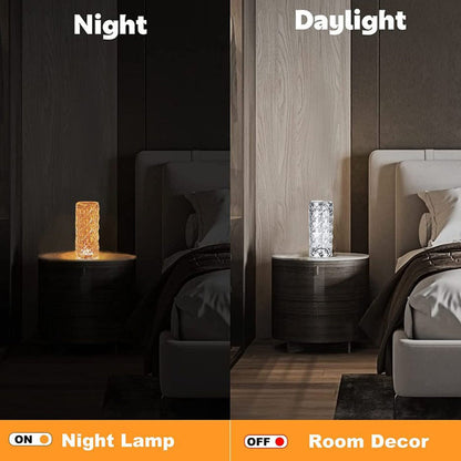 Crystal Touch Night Light | 16 Colors Rose Diamond Table Lamp with Remote Control