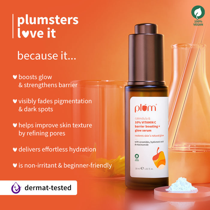 Plum 10% Vitamin C & Calendula Barrier Boosting + Glow Serum