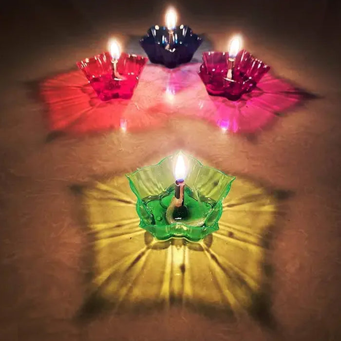 Reflection Diya Combo Plastic Candle Cup with Multi Shape