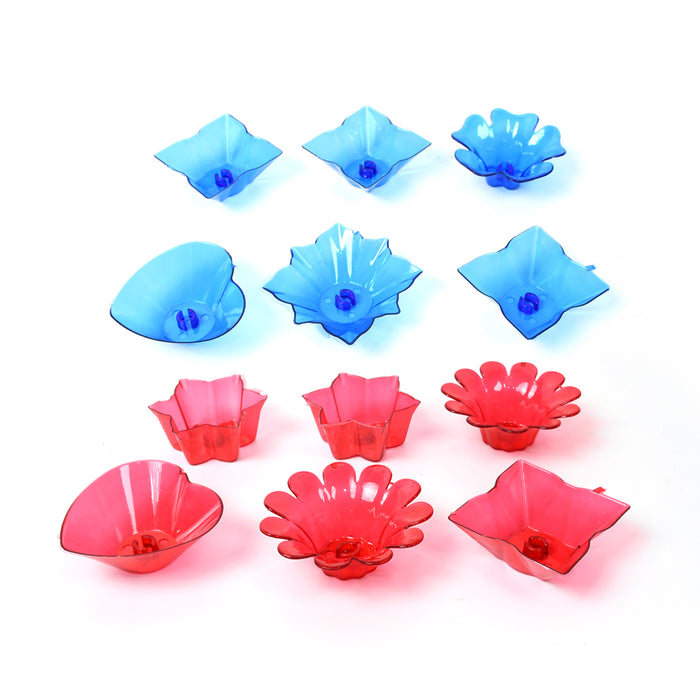 Reflection Diya Combo Plastic Candle Cup with Multi Shape