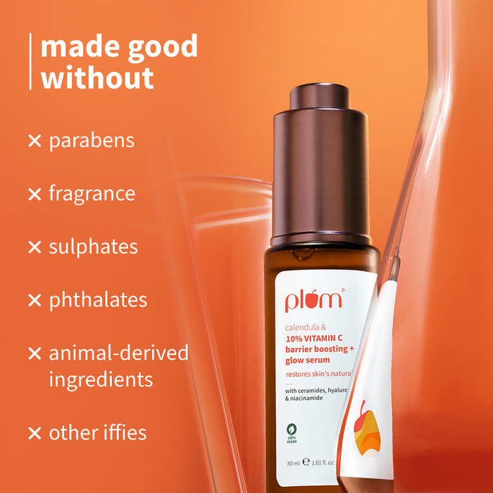 Plum 10% Vitamin C & Calendula Barrier Boosting + Glow Serum
