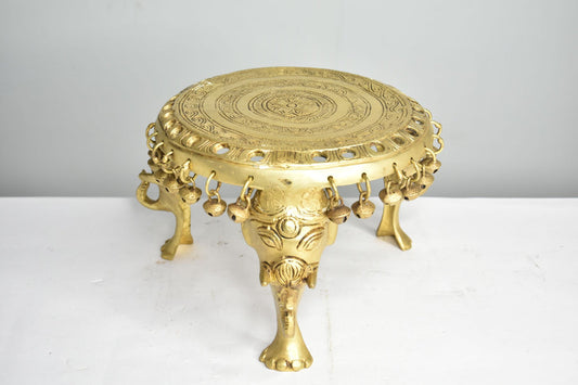 Brass Chowki | Brass Stool For God Idol