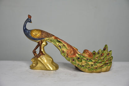 Brass Home Peacock Statue