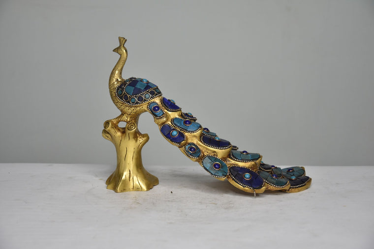 Brass Home Peacock Statue