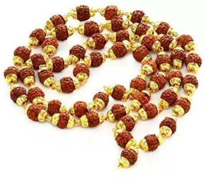 Rudraksha Mala With Brass Plated Chain