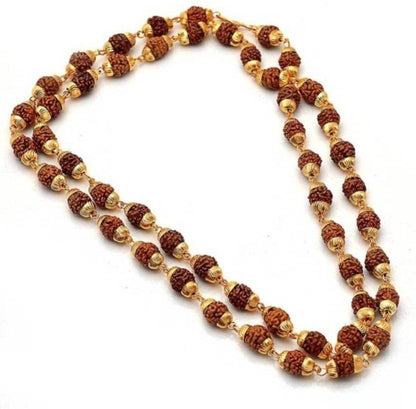 Rudraksha Mala With Brass Plated Chain