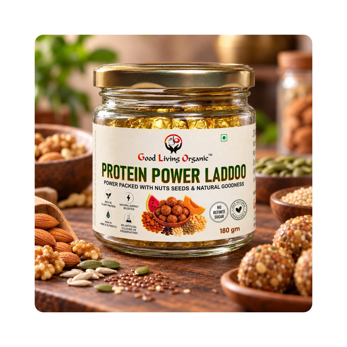 Good Living Organic Protein Power Laddoo 180g - photo 1