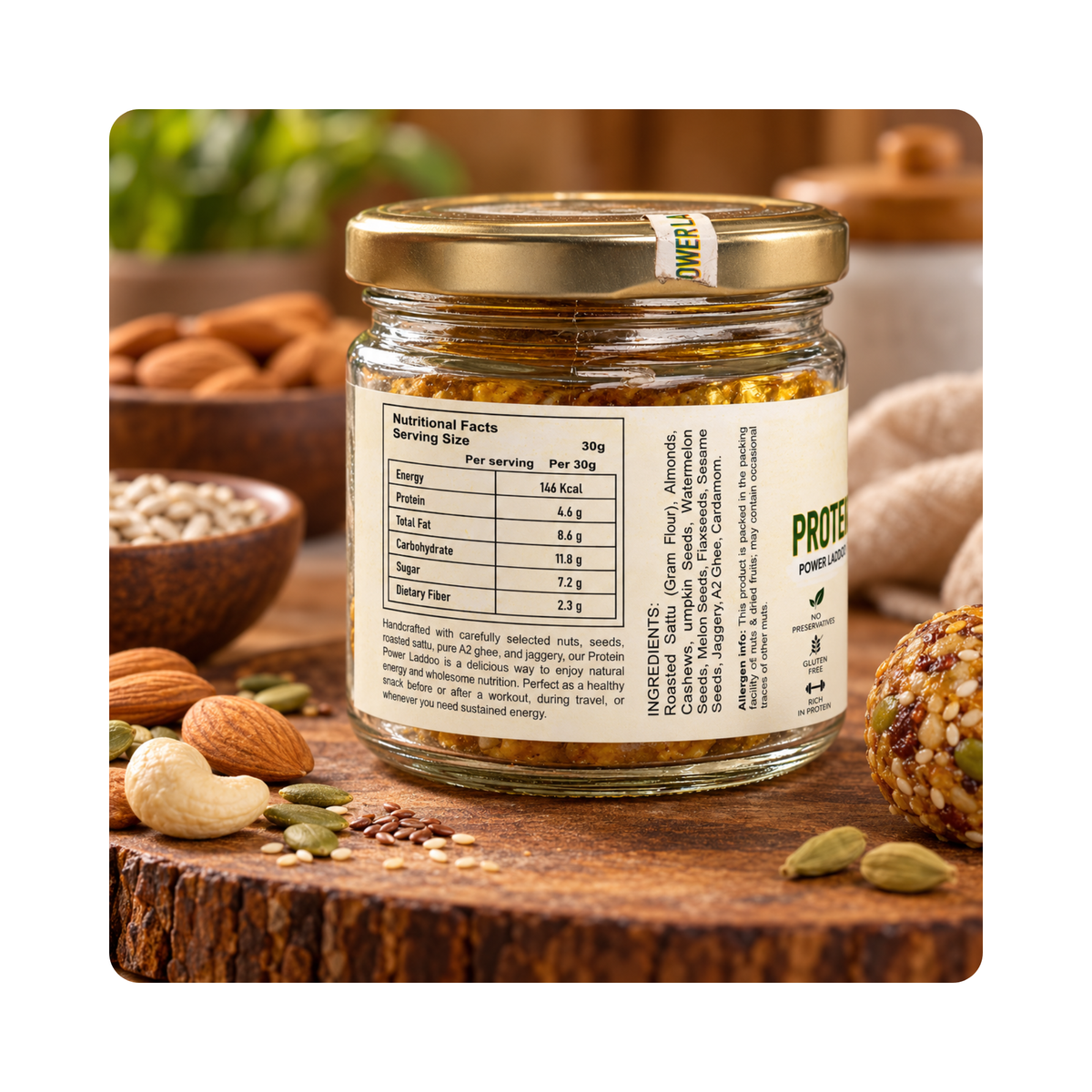 Good Living Organic Protein Power Laddoo 180g - photo 2