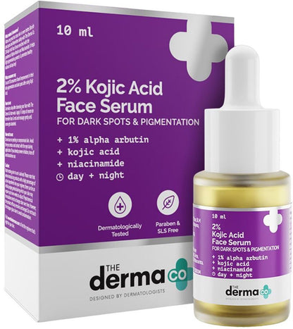 The-Derma-Co-2%-Kojic-Acid-Face-Serum-I-With-1%-Alpha-Arbutin-&-Niacinamide-I-For-Dark-Spots