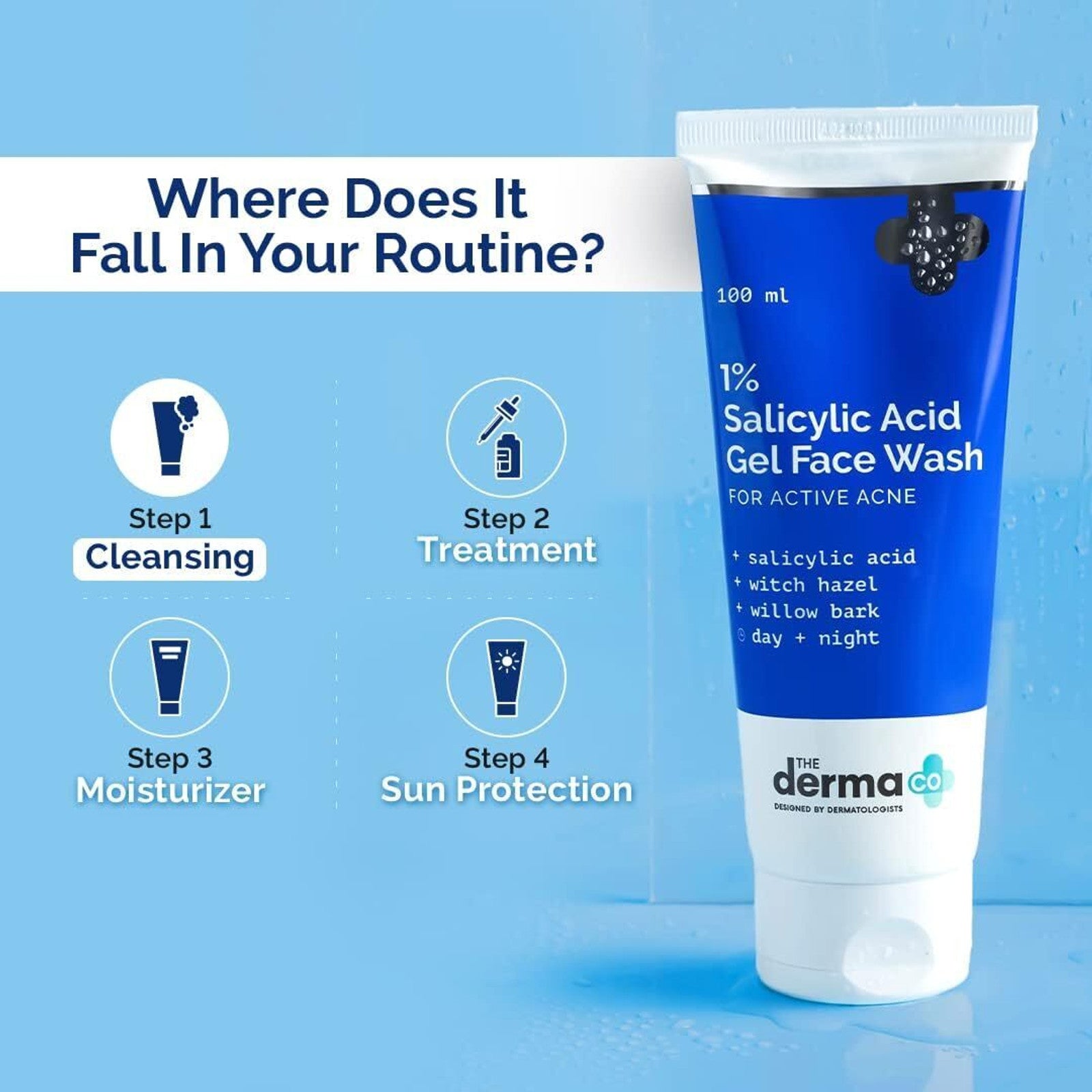 The-Derma-Co-1%-Salicylic-Acid-Gel-for-oily-skin-and-acne-with-Witch-Hazel-Face-Wash