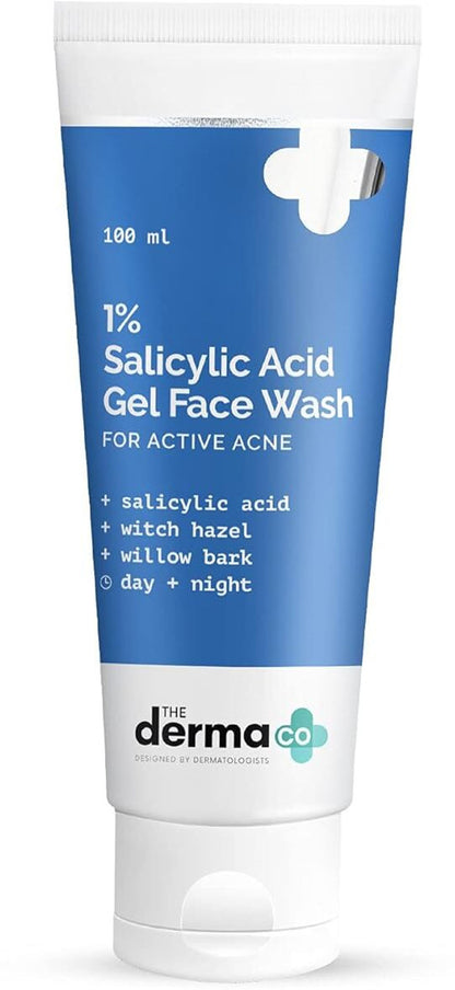 The-Derma-Co-1%-Salicylic-Acid-Gel-for-oily-skin-and-acne-with-Witch-Hazel-Face-Wash
