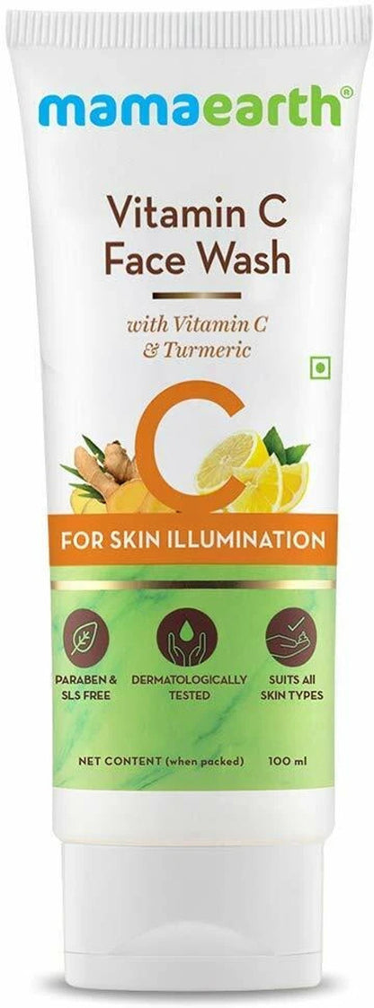 MamaEarth-Vitamin-C--for-Skin-Glow-&-Illumination-With-Turmeric-Face-Wash