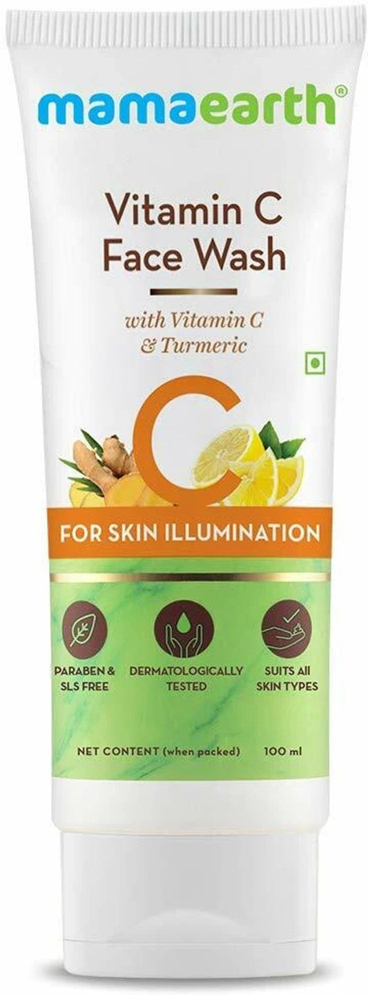 MamaEarth-Vitamin-C--for-Skin-Glow-&-Illumination-With-Turmeric-Face-Wash