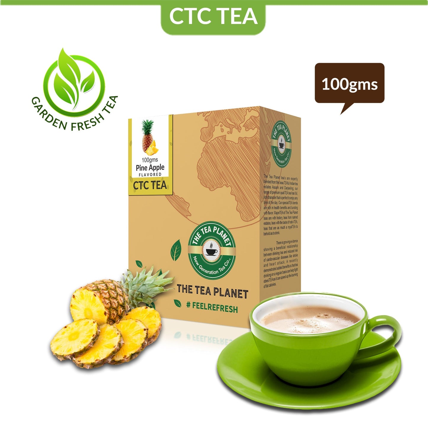 The Tea Planet Pine Apple Flavored CTC Tea