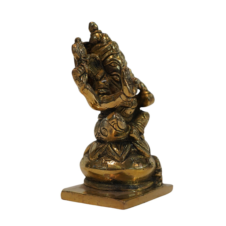 Brass Lord Ganesh Decorative Murti Statue 747g