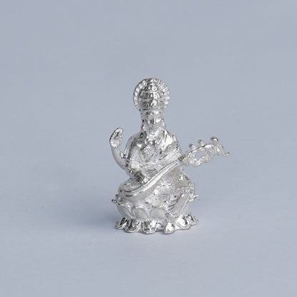 Pure Silver Saraswathi Idol Soild