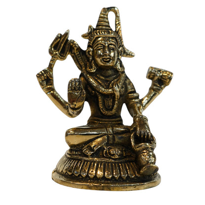 Brass Shiva Blessing Posture Religious Idol 657g