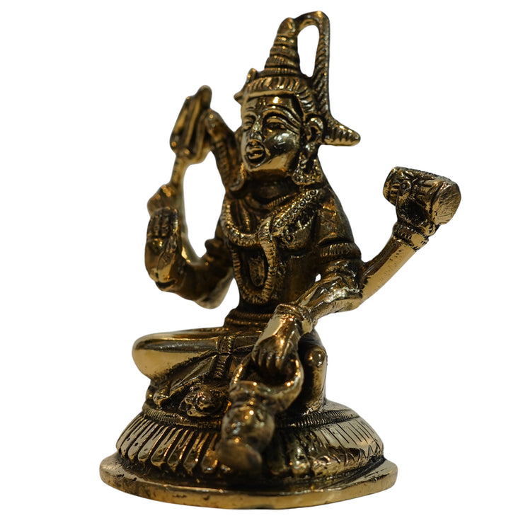 Brass Shiva Blessing Posture Religious Idol 657g