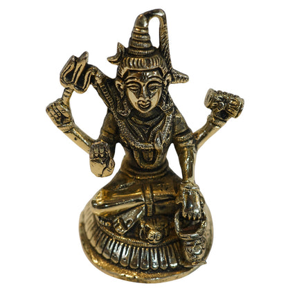 Brass Shiva Blessing Posture Religious Idol 657g