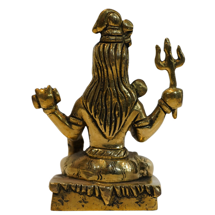 Brass Mahadev Blessing Pose Decorative Statue 1016g