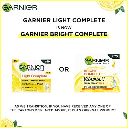 Garnier Bright Complete Fairness Serum Cream