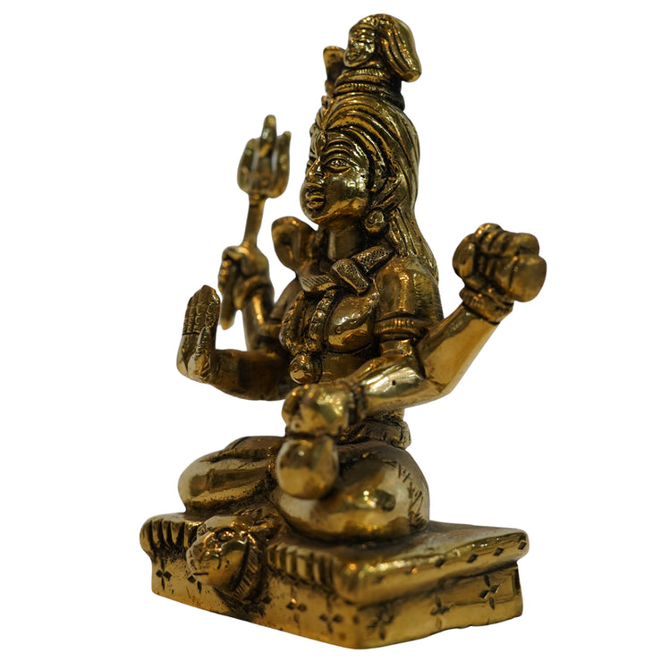 Brass Mahadev Blessing Pose Decorative Statue 1016g