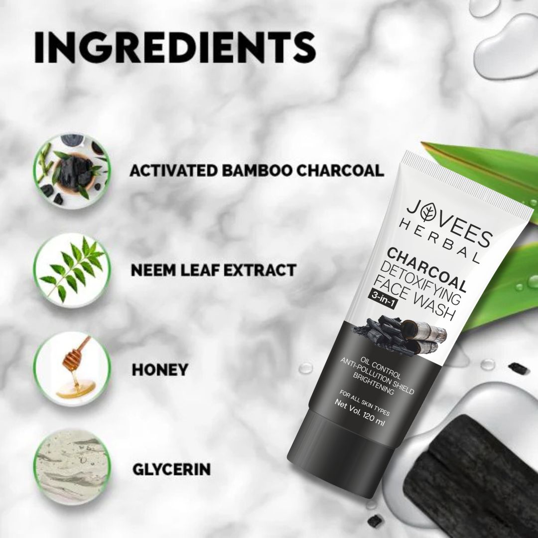 Jovees Activated Charcoal Detoxifying Face Wash