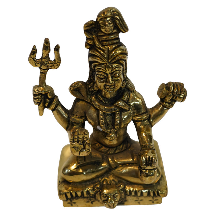 Brass Mahadev Blessing Pose Decorative Statue 1016g