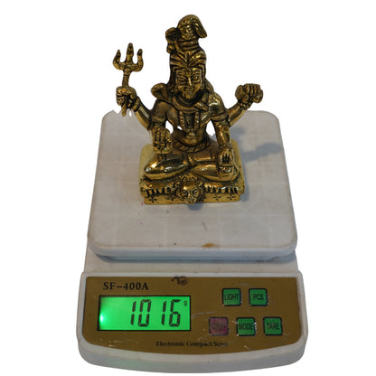 Brass Mahadev Blessing Pose Decorative Statue 1016g