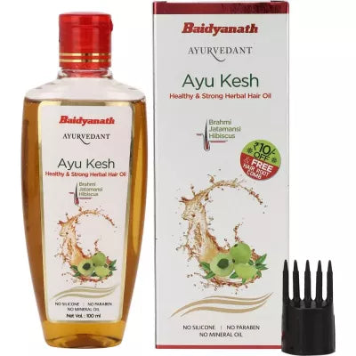 Baidyanath Ayu kesh Healthy and Strong Herbal Hair Oil 