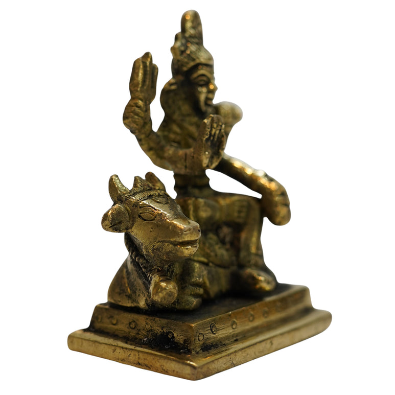 Brass Shiva Idol on Nandi 267g