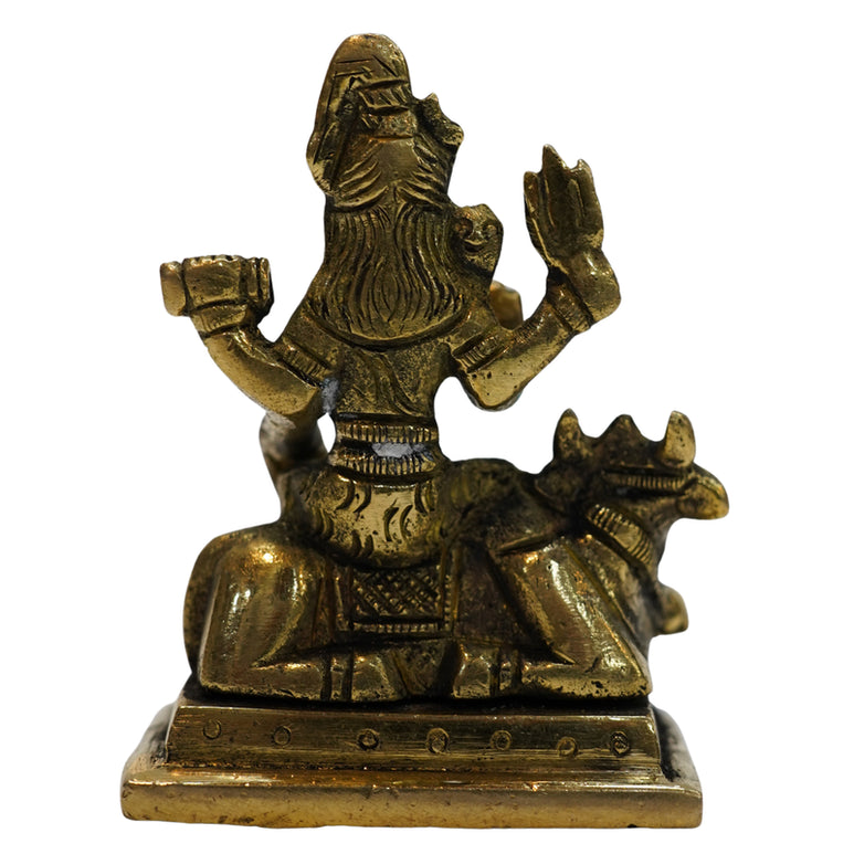 Brass Shiva Idol on Nandi 267g