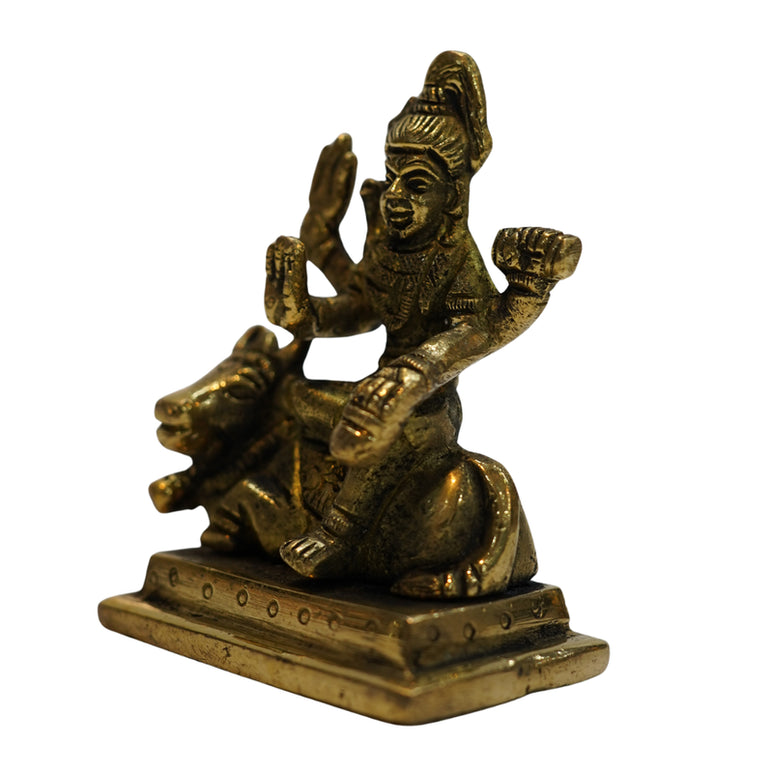 Brass Shiva Idol on Nandi 267g