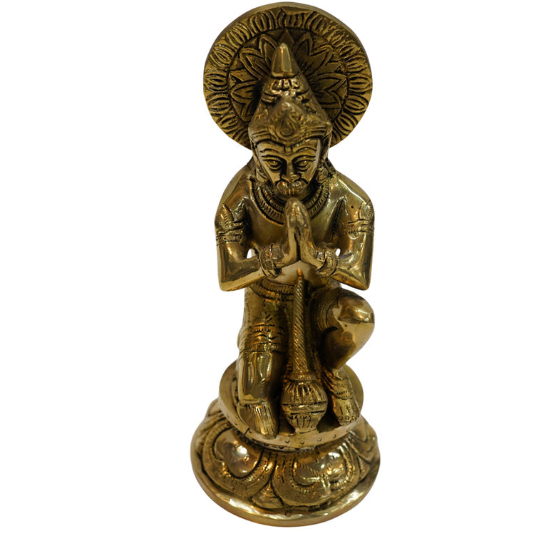 Brass Sitting Hanuman Idol 2000g