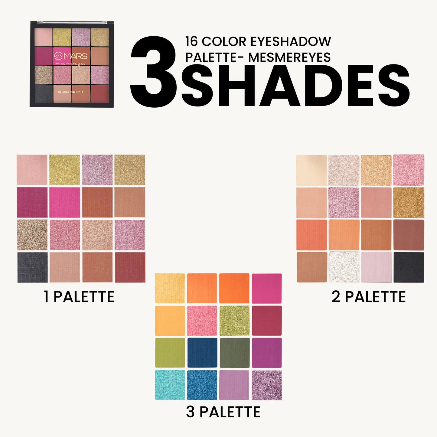 Mars 16 Color Eyeshadow Palette- Mesmereyes