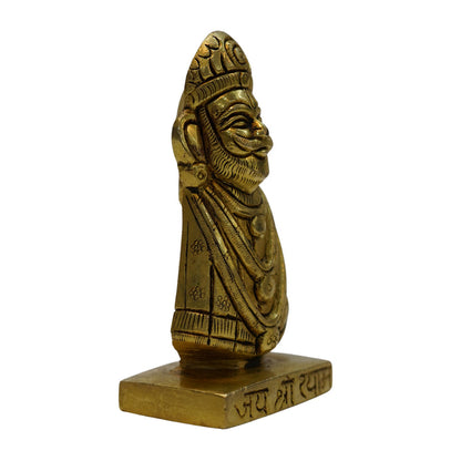 Brass Khatu Shyam Ji Face Statue 649g