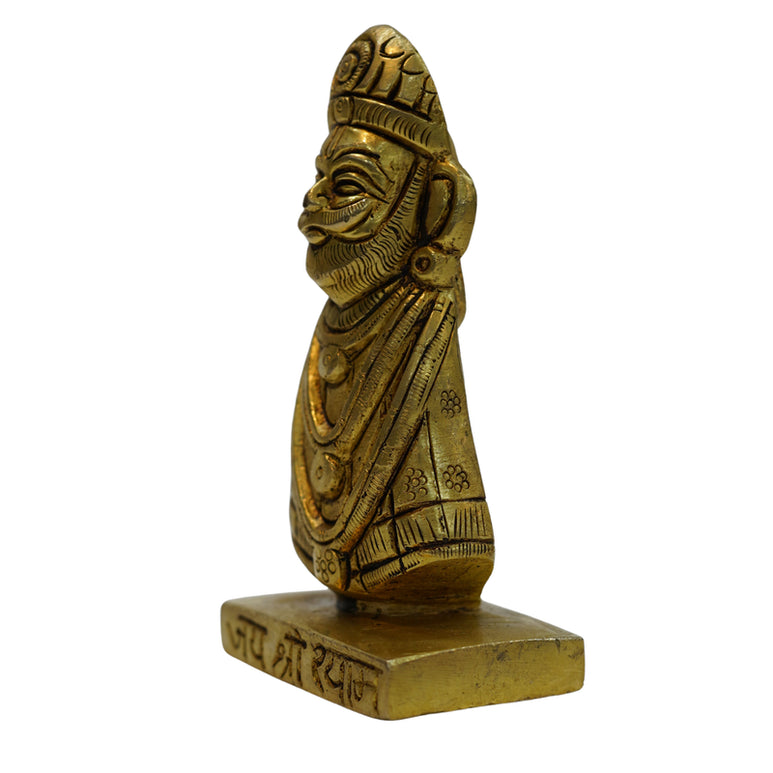 Brass Khatu Shyam Ji Face Statue 649g