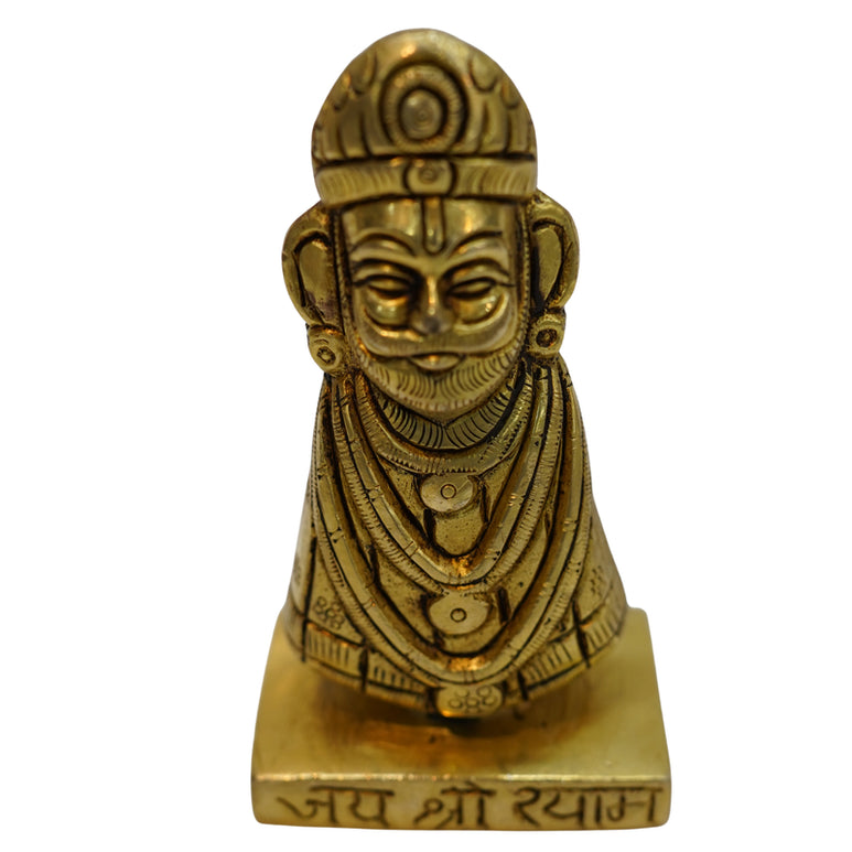 Brass Khatu Shyam Ji Face Statue 649g