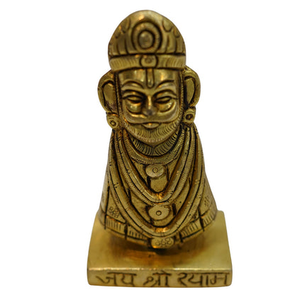 Brass Khatu Shyam Ji Face Statue 649g