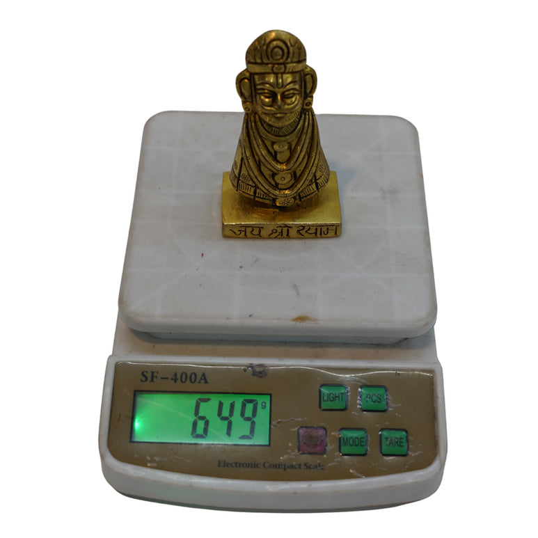 Brass Khatu Shyam Ji Face Statue 649g