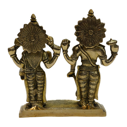 Brass Standing Vishnu Lakshmi Idol 1997g