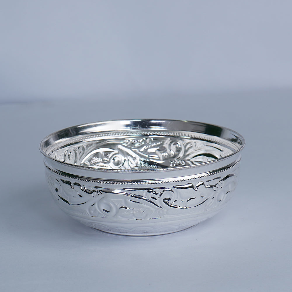 Silver Deign Bowl for pooja