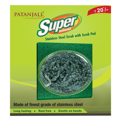 Patanjali Super Steel Scrub With Scrub Pad