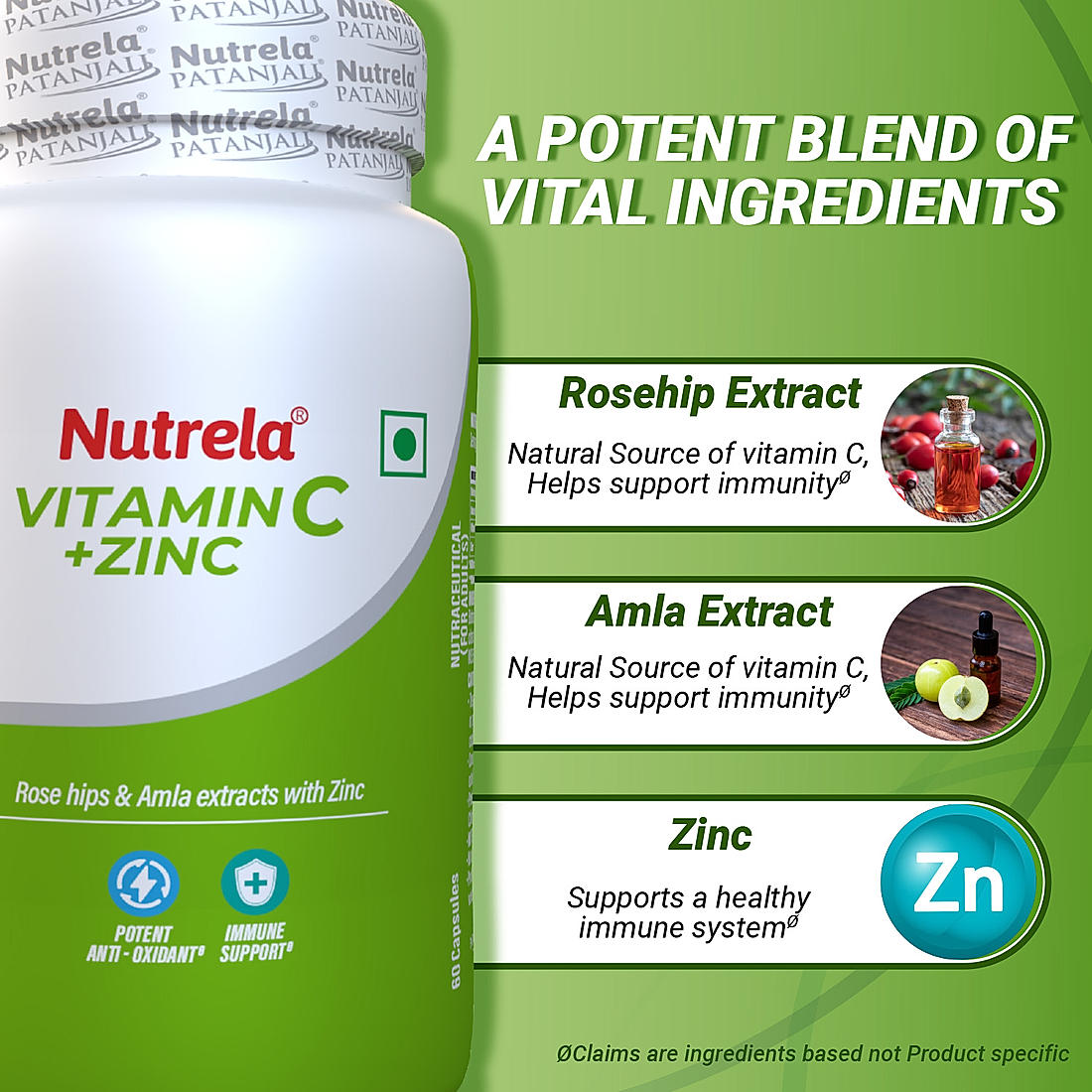 Patanjali Nutrela Vit C+ Zinc Natural